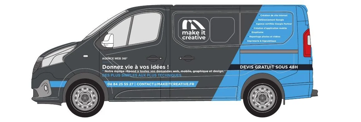 Profil droit de l'utilitaire Make It Créative avec covering